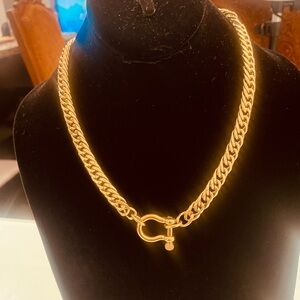 18k Gold-Plated Horse Shoe Chain Necklace